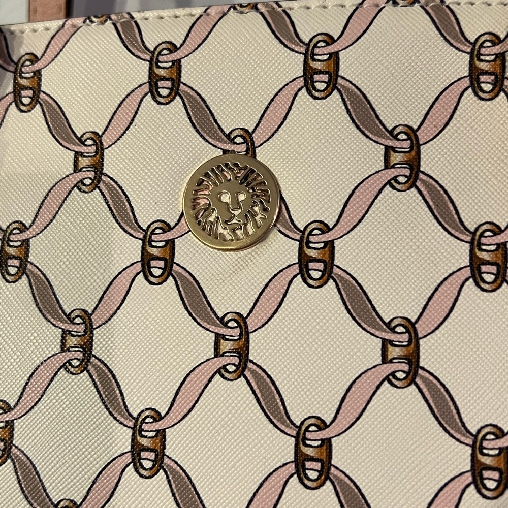 Anne Klein tote bag purse pink white gold clean - Picture 3 of 13